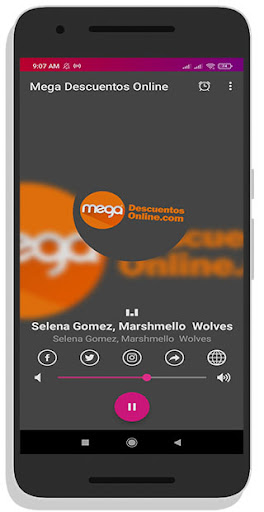 Android application Mega Descuentos Radio screenshort