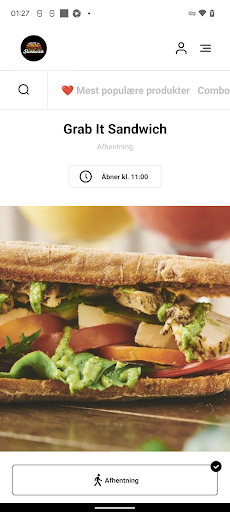 Android application Grab It Sandwich screenshort