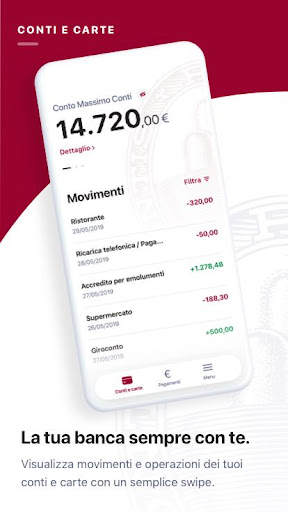 Android application Banca MPS screenshort