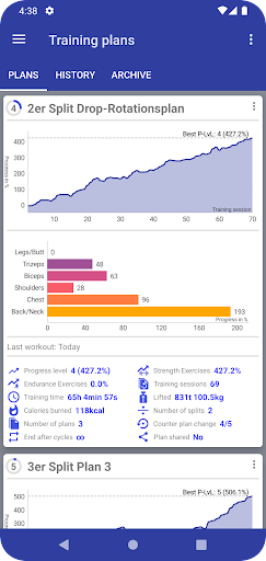 MyTrainingPlan Screen 2