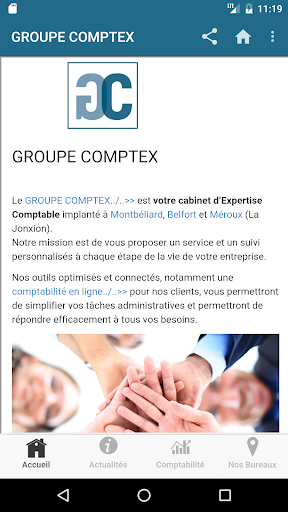 Android application Groupe COMPTEX screenshort