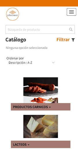 Android application Embutidos JP screenshort