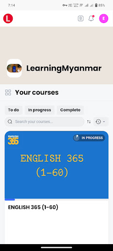 Android application English365 screenshort