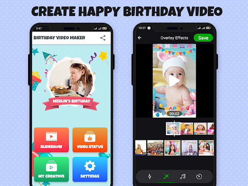 Android application Birthday Video Maker With Song screenshort