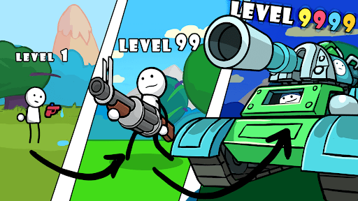 Android application One Gun Stickman offline games screenshort