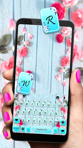 Android application Vintage Roses Keyboard Theme screenshort