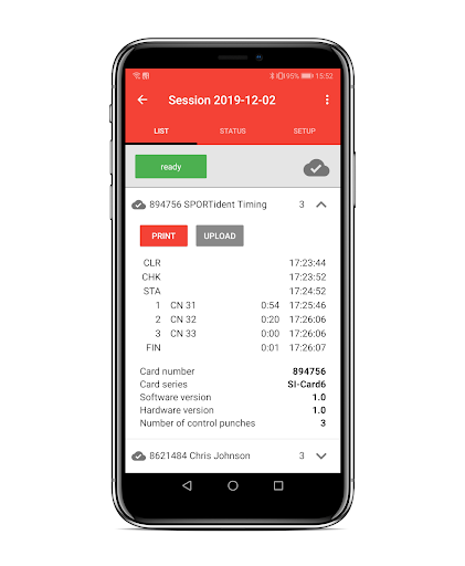 SPORTident Mobile Reader Screen 3