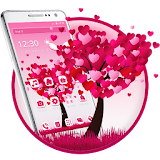 Romantic Pink Hearts Blossom Theme icon