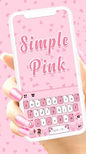 Simple Pink SMS Keyboard Backg Unknown