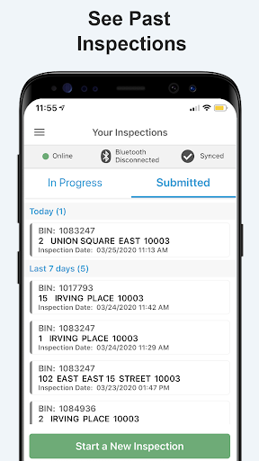 Gas Piping Inspections Screen 2