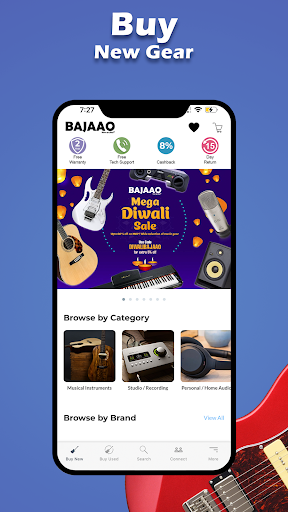 Android application BAJAAO Music Store & Community screenshort