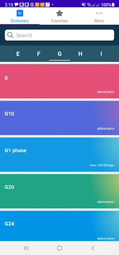 Raymonds Dictionary Screen 2
