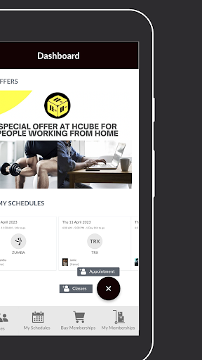 Android application Hcube GYM Point screenshort