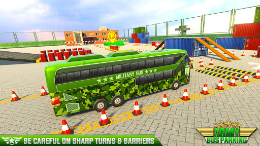 Army Bus Driving Simulator Truck Parking Game