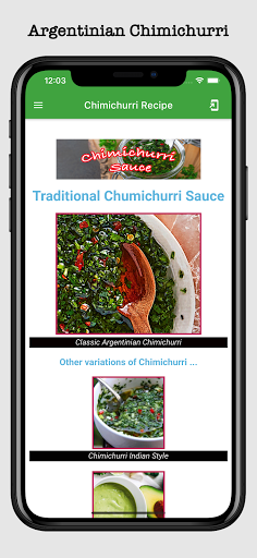 Chimichurri Recipe Screen 2
