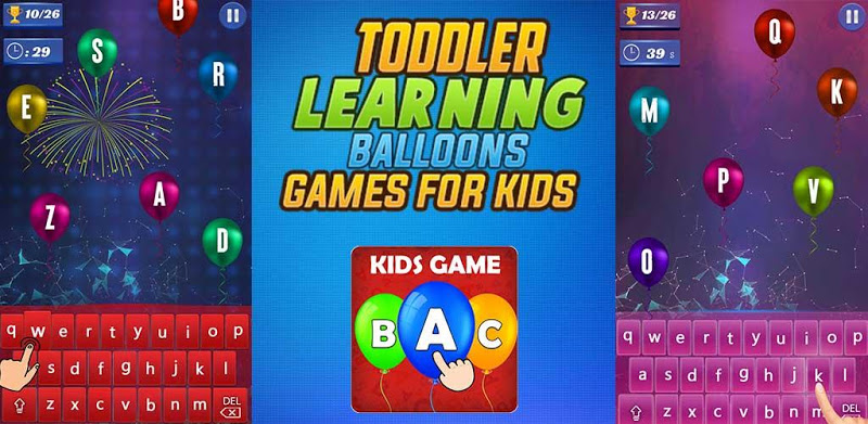 Toddler Learning Balloon:abc games for kids