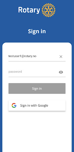 Android application Rotary Norway screenshort
