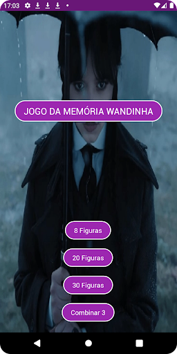 Android application Wednesday Matching Game screenshort