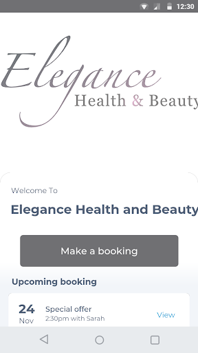 Android application Elegance Health and Beauty screenshort
