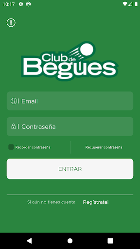 Android application Club Begues screenshort