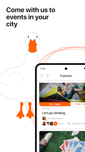 Android application Futurest - Friends & Events screenshort