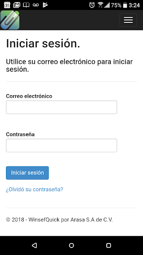 Android application Administración de carteras screenshort