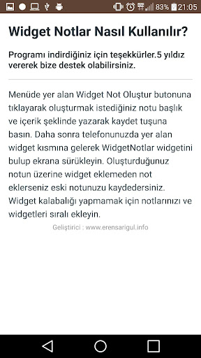 Widget Notlar Screen 3