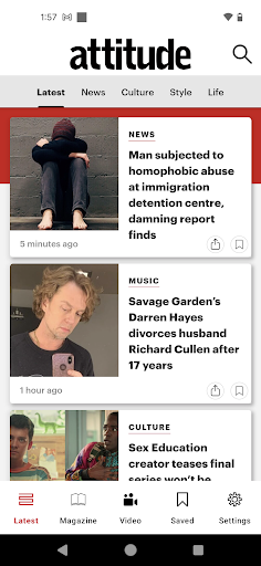 Android application Attitude Magazine screenshort