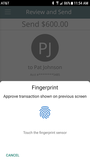 Nok Nok™ BankAuth Screen 3
