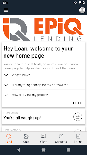 Android application EPIQ LENDING screenshort