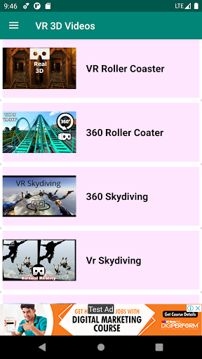 VR 3D 360 Videos Screen 2