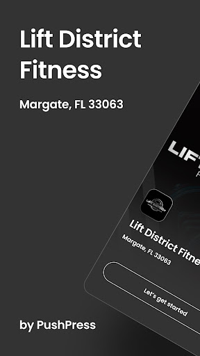 Android application Lift District Fitness screenshort