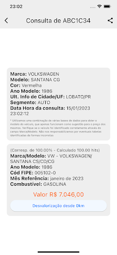 Placa Fipe Screen 2