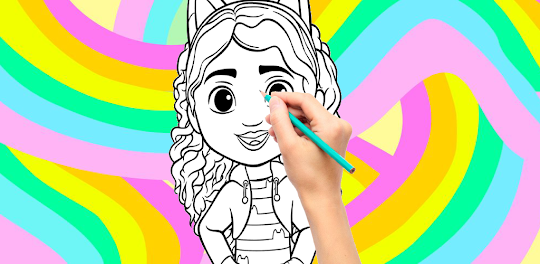 Gaby's Dollhouse Coloring Book