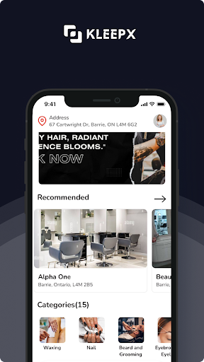 Android application Kleepx screenshort