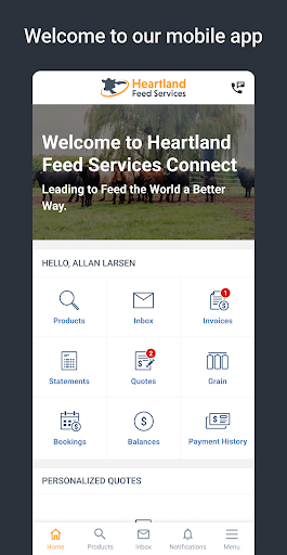 Android application Heartland Feed Connect screenshort