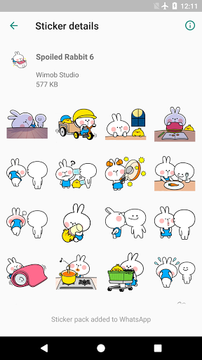 Spoiled Rabbit Stickers for WAStickerApps