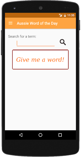 Android application Aussie Word of the Day screenshort