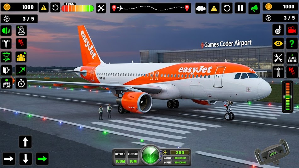 #10. Airplane Game Flight Game Sim (Android) 来自: Games Coder