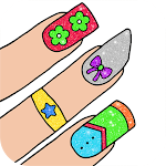 Cover Image of Download Glitter Nail Coloring Book  APK