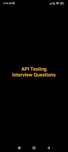 Android application API Testing Interview Question screenshort