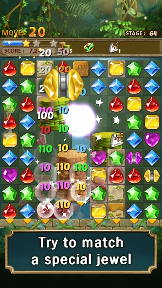 Jewels Jungle : Match 3 Puzzle‏ 113 APK + Mod (Unlimited money) إلى عن على ذكري المظهر