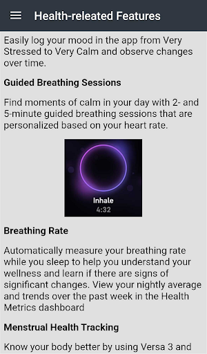 Fitbit Versa 3 Guide Screen 2