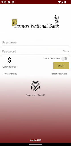 Android application First Farmers National Bank screenshort