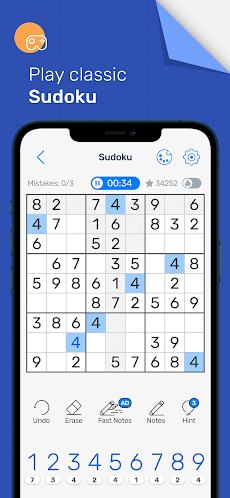 Sudoku - Numbers Puzzle Gameのおすすめ画像1