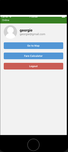 Jhelord Taxi Connect Screen 2