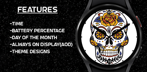 Sugar Skull Floral Halloween Screen 2