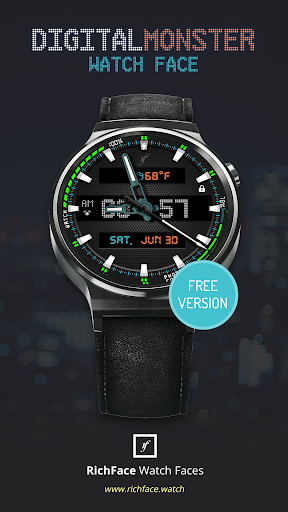 Android application Digital Monster Watch Face screenshort