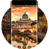 Rome City Theme Sunset castle Live Wallpaper icon