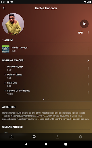 Screenshot of Plexamp